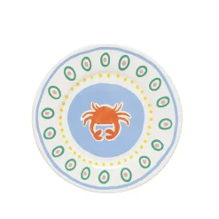 Hot Costa Nova Bliss Tallerken flad Blå/Koral/Rosa/Gr&oslash;n