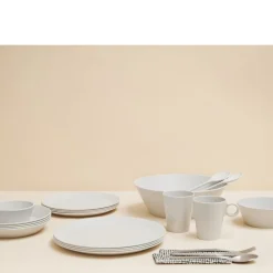 Online Mepal Bloom Dyb tallerken Pebble hvid