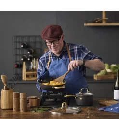 New HOLM Brasserie Kasserolle med glaslåg Sort