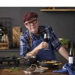 New HOLM Brasserie Kasserolle med glaslåg Sort