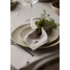 Discount Södahl Christmas Hearts Embroidery Stofservietter 4 stk. Dark red