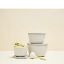 Discount Mepal Cirqula høj Rekt. skålesæt m.låg 3 stk. Nordic white