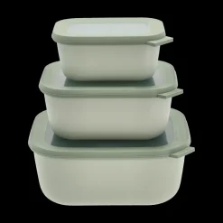 Outlet Mepal Cirqula høj Rekt. skålesæt m.låg 3 stk. Nordic sage