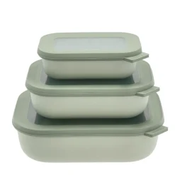 Discount Mepal Cirqula lav Rekt. skålesæt m.låg 3 stk. Nordic sage