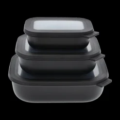 Clearance Mepal Cirqula lav Rekt. skålesæt m.låg 3 stk. Black