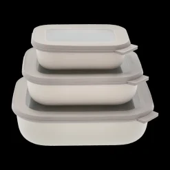 Hot Mepal Cirqula lav Rekt. skålesæt m.låg 3 stk. Nordic white