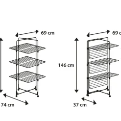 Sale Leifheit Classic Tower 340 Tørrestativ Hvid/Blå