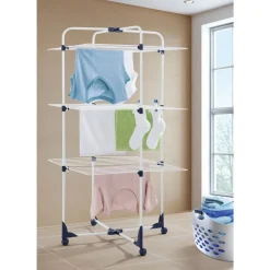 Outlet Leifheit Classic Tower 270 Tørrestativ Hvid/Blå