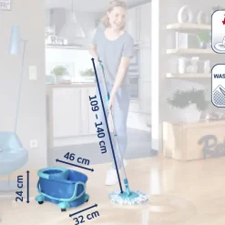 Clearance Leifheit Clean Twist Disc Ergo Mobile Gulvvaskersæt Gr&oslash;n
