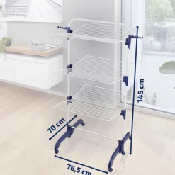 Outlet Leifheit Comfort Tower 420 Tørrestativ Hvid/Blå