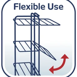 Outlet Leifheit Comfort Tower 420 Tørrestativ Hvid/Blå