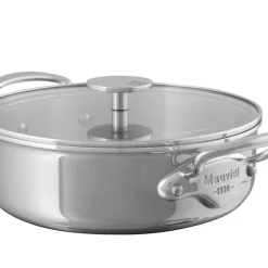 Mauviel Cook Style Gryde med glaslåg lav Stål