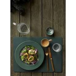 Online BITZ Dækkeserviet 4 stk. Pinegr&oslash;n/m&oslash;rkebrun