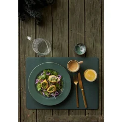 Online BITZ Dækkeserviet 4 stk. Pinegr&oslash;n/m&oslash;rkebrun