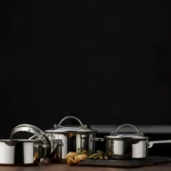 New Funktion Endurance Grydesæt m/låg 6 dele Blankt stål