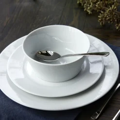 Hot Pillivuyt Eventail Tallerken flad med fane Hvid