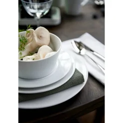 Hot Pillivuyt Eventail Tallerken flad med fane Hvid