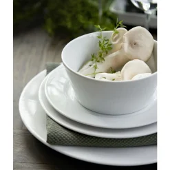 Hot Pillivuyt Eventail Tallerken flad med fane Hvid