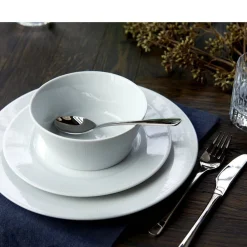 Hot Pillivuyt Eventail Tallerken flad med fane Hvid