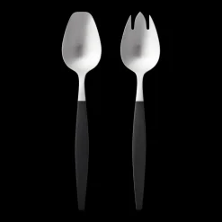 New Gense Focus de Luxe Salatbestik Sort/Mat stål