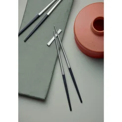 Hot Gense Focus de Luxe Spisepinde-sæt 6 dele Sort/Mat stål