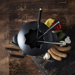 Outlet Funktion Fonduesæt med gafler Sort st&oslash;bejern