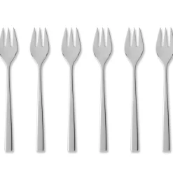 New Gense Fuga Kagegaffel 6 stk. Mat/Blankt stål