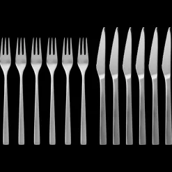 Sale Gense Fuga Steakbestik/grillbestik 12 dele Mat/Blankt stål