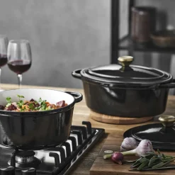 Sale Pillivuyt Gourmet Garonne Støbejernsgryde Sort