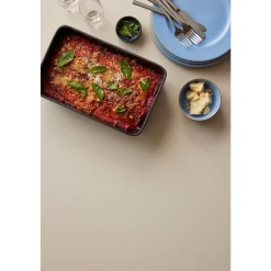 Outlet BITZ Gastro Fad rektangulært Sort/M&oslash;rkeblå