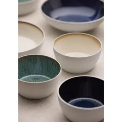 Clearance BITZ Gastro Skål Hvid/M&oslash;rkeblå