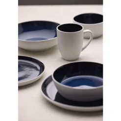 Clearance BITZ Gastro Skål Hvid/M&oslash;rkeblå