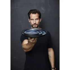 Outlet BITZ Gastro Tallerken Sort/M&oslash;rkeblå