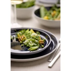 Hot BITZ Gastro Tallerken Hvid/M&oslash;rkeblå