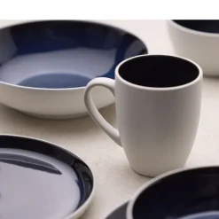 Hot BITZ Gastro Tallerken Hvid/M&oslash;rkeblå