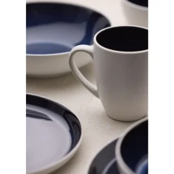 Hot BITZ Gastro Tallerken Hvid/M&oslash;rkeblå