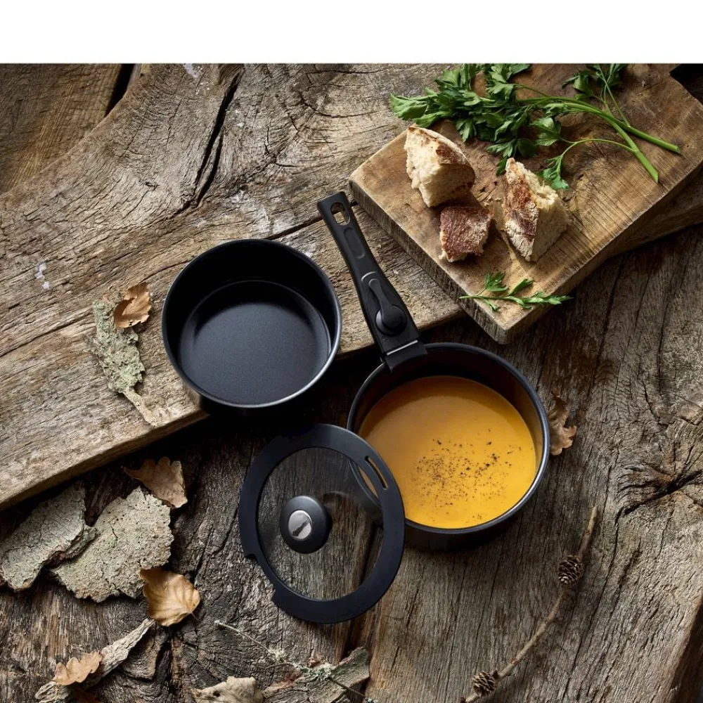 Discount HOLM Grydesæt m aftageligt håndtag Sort