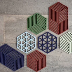 New Zone Denmark Hexagon Bordskåner Burgundy