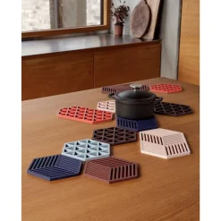 Outlet Zone Denmark Hexagon Bordskåner Burgundy