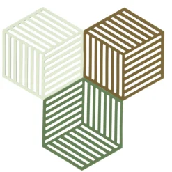 Hot Zone Denmark Hexagon Bordskåner 3 stk. Grass/Mint/Liquorice