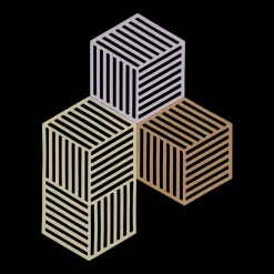 Clearance Zone Denmark Hexagon Bordskåner 3 stk. Lupine/Warm Sand/Light Terraco