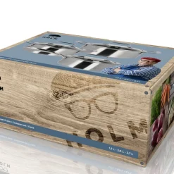 Outlet HOLM Hybrid 3ply Grydesæt m/låg 6 dele Silver metallic