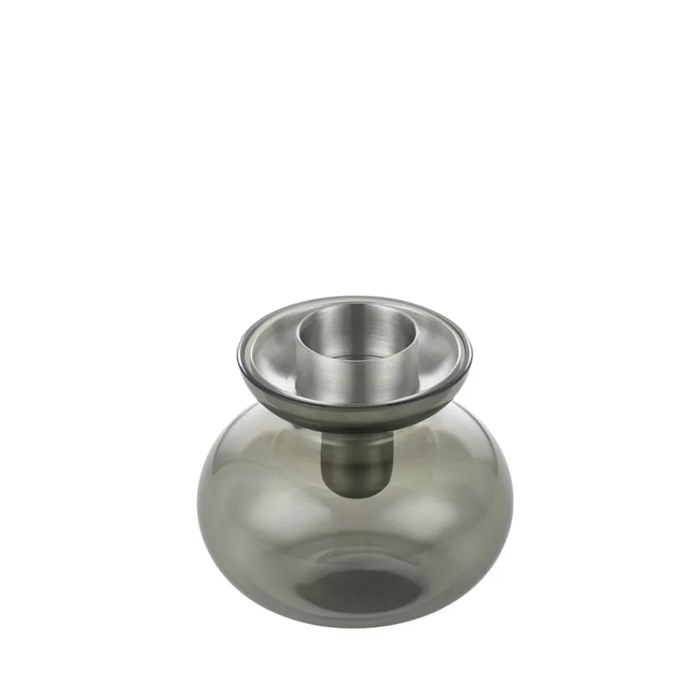 Sale Zone Denmark Inu Vase/Lysestage 2 dele Smoked Grey/Steel