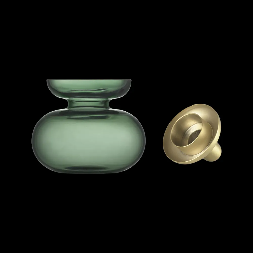 Zone Denmark Inu Vase/Lysestage 2 dele Moss Green/Brass