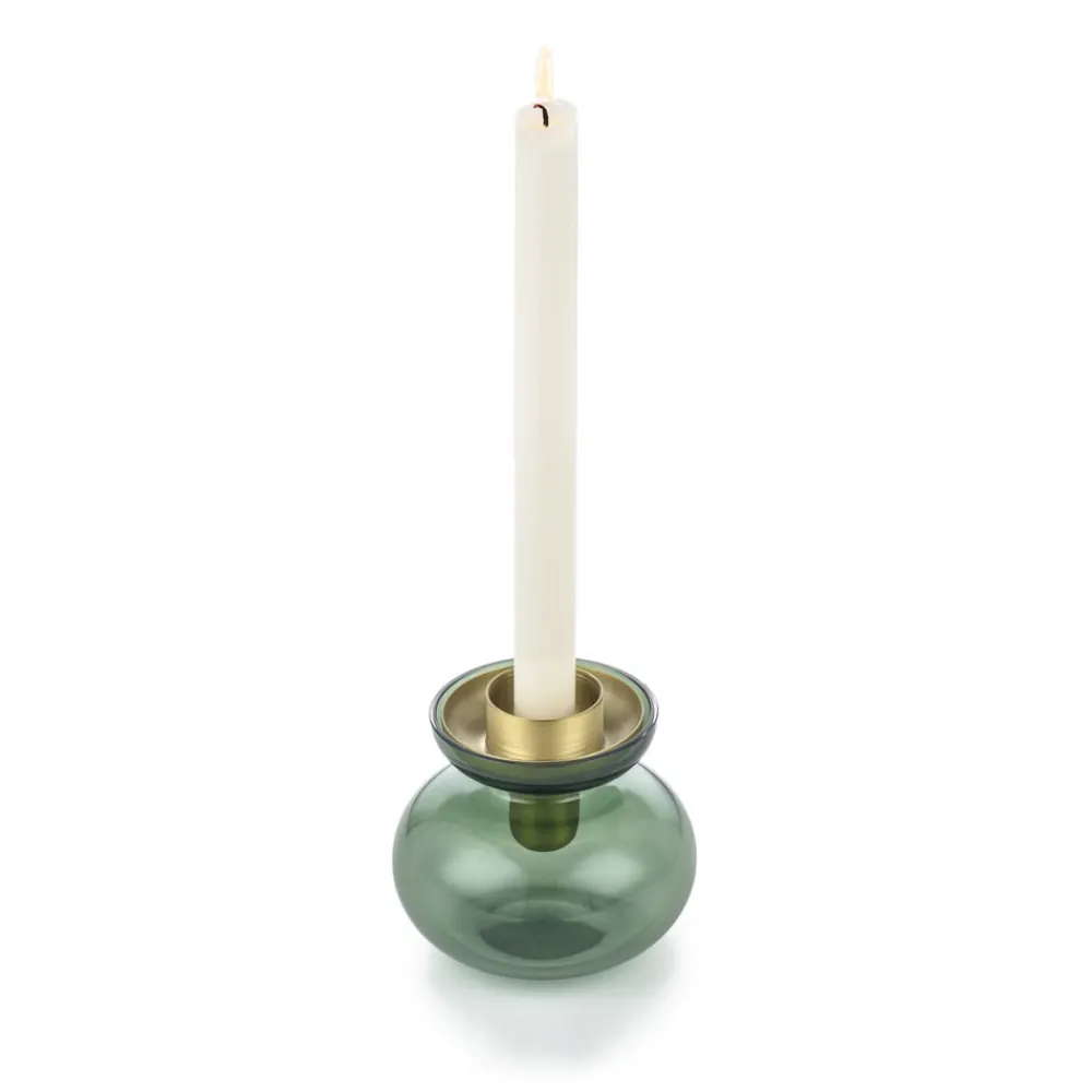 Zone Denmark Inu Vase/Lysestage 2 dele Moss Green/Brass