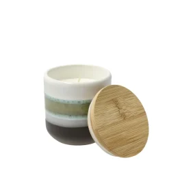 Hot Villa Collection Iris Duftlys Hvid/Gr&oslash;n