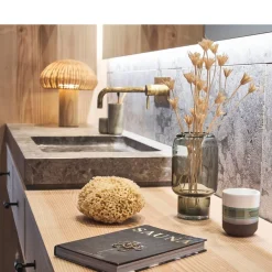 Hot Villa Collection Iris Duftlys Hvid/Gr&oslash;n