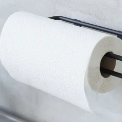 Best Funktion Køkkenrulleholder til væg Sort