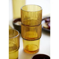 Hot BITZ Kusintha Caféglas 4 stk. Amber