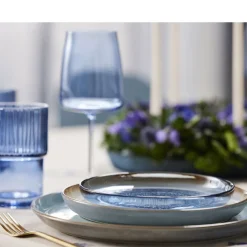 BITZ Kusintha Glastallerken Blå